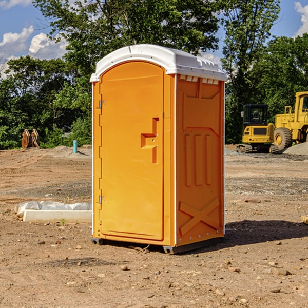 how often are the porta potties cleaned and serviced during a rental period in Leopold IN